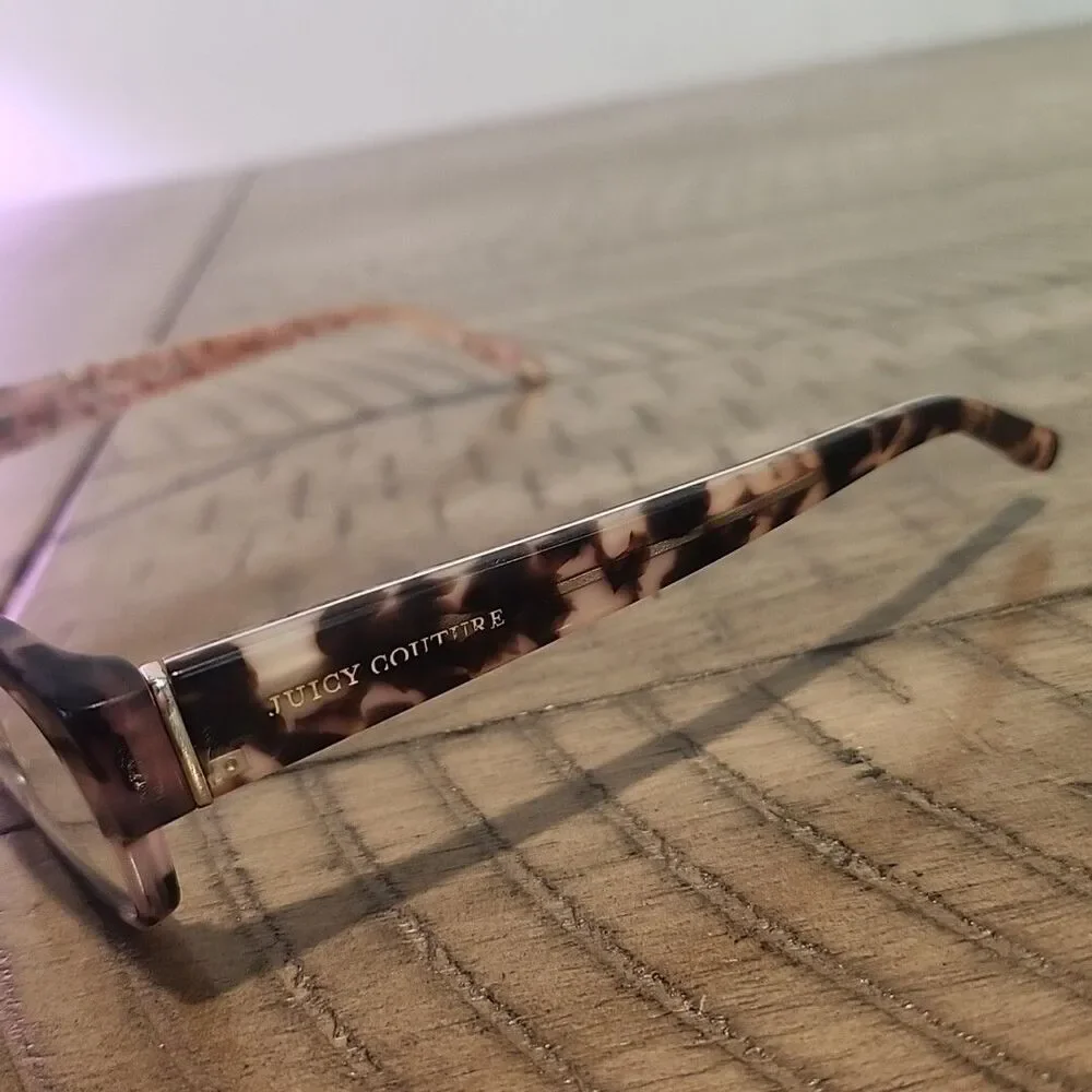 FRAMES ONLY Juicy Couture JU 136 0L76 Tortoise Pink Rectangular Eyeglasses 135